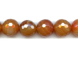 Natural Carnelian 23-24mm Faceted Round