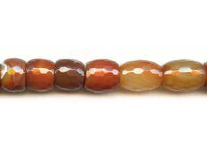 Natural Carnelian 13-17x Faceted Barrel Oval