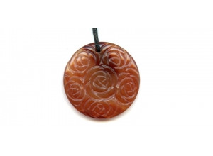 N. Carnelian 30-35mm Carved Pendant