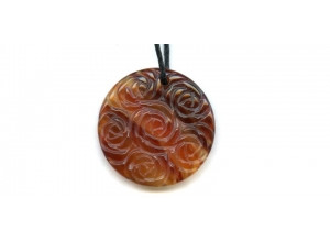 N. Carnelian 30-35mm Carved Pendant