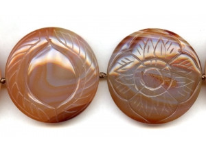 N. Carnelian 45mm Carved Coin