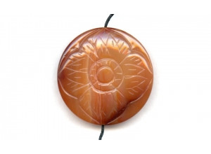 N. Carnelian 45mm Carved Coin