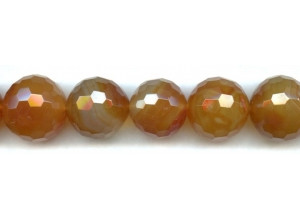 N. Carnelian 22mm Faceted Round