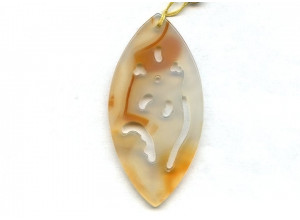 Carnelian 62x32 Carved Pendant