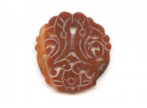 Natural Carnelian 54x52 Carved Pendant