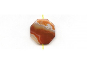 Natural Carnelian 28mm Octagon Pendant