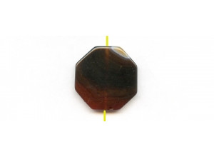 Natural Carnelian 30mm Octagon Pendant