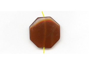 N. Carnelian 35mm Flat Octagon Pendant