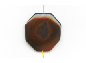 Natural Carnelian 44mm Flat Octagon Pendant