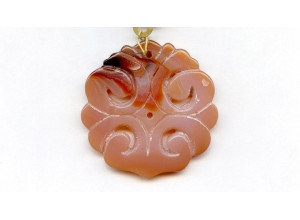 Natural Carnelian 46x Carved Pendant