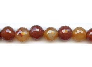 Natural Carnelian 16mm Faceted Round