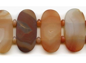 Matte Natural Carnelian 46-50x Oval Chocker