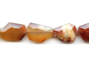 Natural Carnelian 20-22x Faceted Slab Dyed