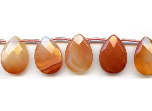 Natural Carnelian 18x25 Flat Pear Briolette