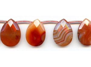 Natural Carnelian 22x30 Flat Pear Briolette