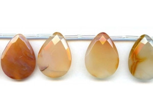 Natural Carnelian 22x30 Flat Pear Briolette