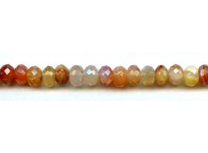 Natural Carnelian 10mm Faceted Rondell