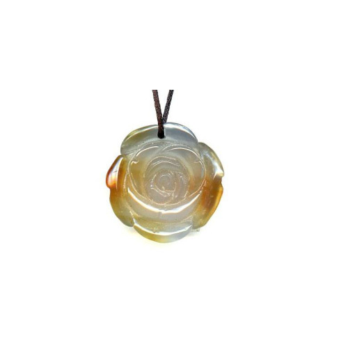 265-1788 N Carnelian <br>35-40mm Flower Pendant