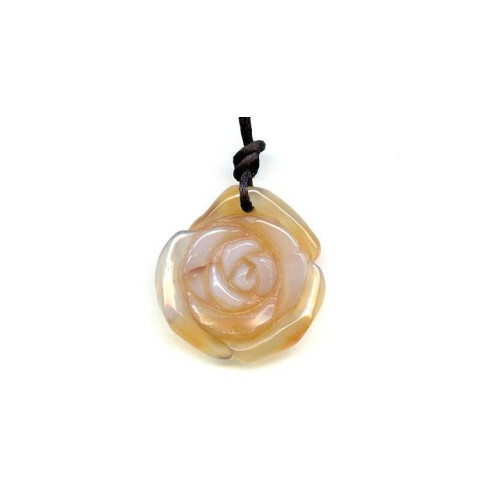 265-1790 N Carnelian <br>35-40mm Flower Pendant