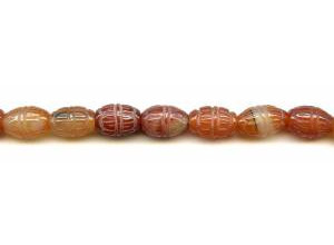 Natural Carnelian 10x14 Carved Oval