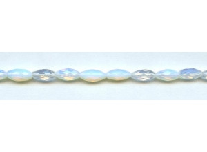 Opalite 6x12 Faceted Oval Rice