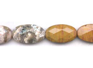 Ocean Jasper 20x35 Faceted Flat Oval