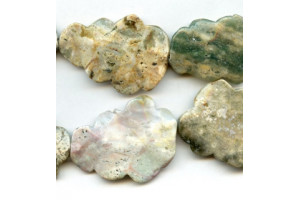 Ocean Jasper 30-40mm Waved Fancy Flat Oval