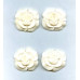 272-1017 Bone <br>40x45mm Carved White Flower Pendant