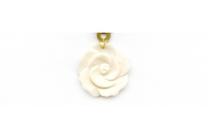 Fish Bone 25mm Flower Pendant