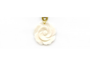 Fish Bone 25mm Flower Pendant