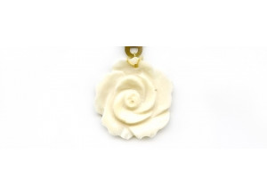 Fish Bone 30mm Flower Pendant