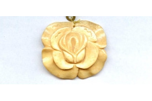 Fish Bone 40x45mm Rose Pendant