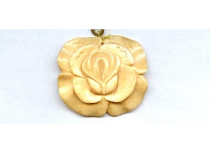 Fish Bone 40x45mm Rose Pendant