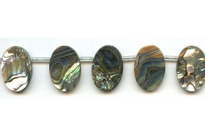 Abalone 15x22 Flat Oval Drop