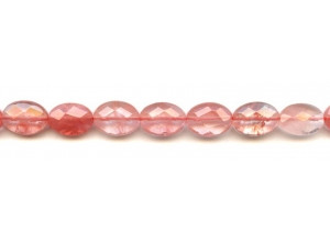 Cherry Quartz 10x14 Faceted Flat Oval