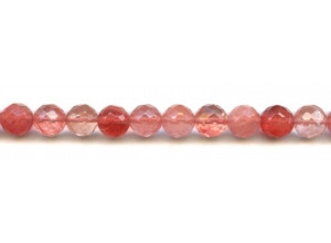 Cherry Quartz 10mm Faceted Round