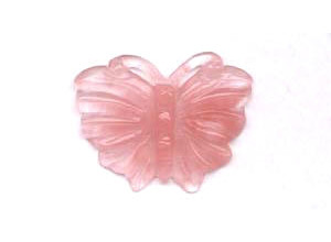 Cherry Quartz 40x52 Carved Butterfly Pendant