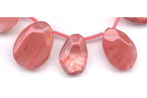 Cherry Quartz 20x-25x Faceted Pebble Drop