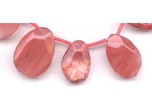 Cherry Quartz 20x-25x Faceted Pebble Drop