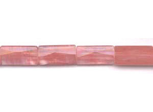 Cherry Quartz 13x25 Faceted Diamond Tube