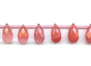 Cherry Quartz 12x22 Teardrop Briolette