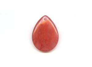 Cherry Quartz 30x40 Flat Pear Pendant