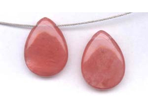 Cherry Quartz 30x40 Flat Pear Pendant