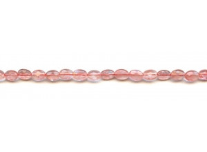 Cherry Quartz 5x7 Faceted Flat Oval