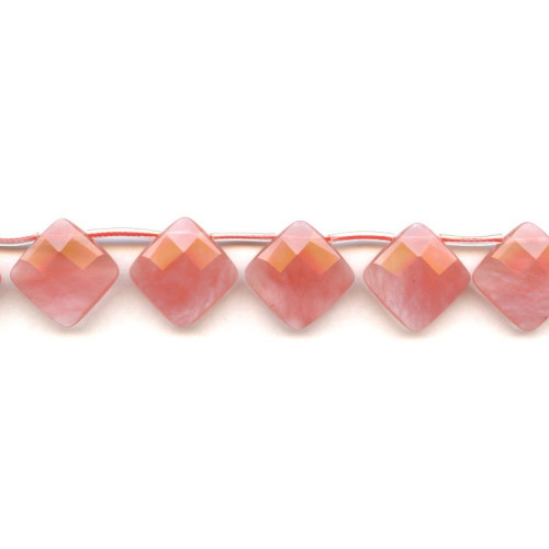 276-1159 Cherry Quartz <br>16x16 Diamond Briolette