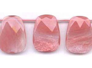 Cherry Quartz 30x40 Faceted Flat Drop