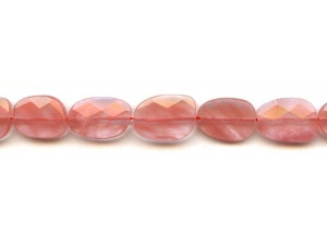 Cherry Quartz 13x18 Faceted Flat Pebble