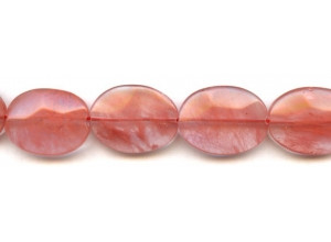 Cherry Quartz 22x28 Faceted Flat Pebble