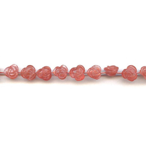 276-1181 Cherry Quartz <br>10mm Flower