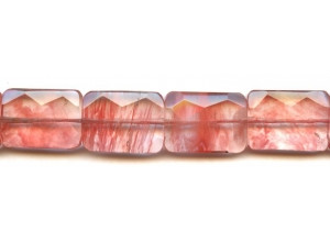 Cherry Quartz 18x25 Faceted Flat Rectangle